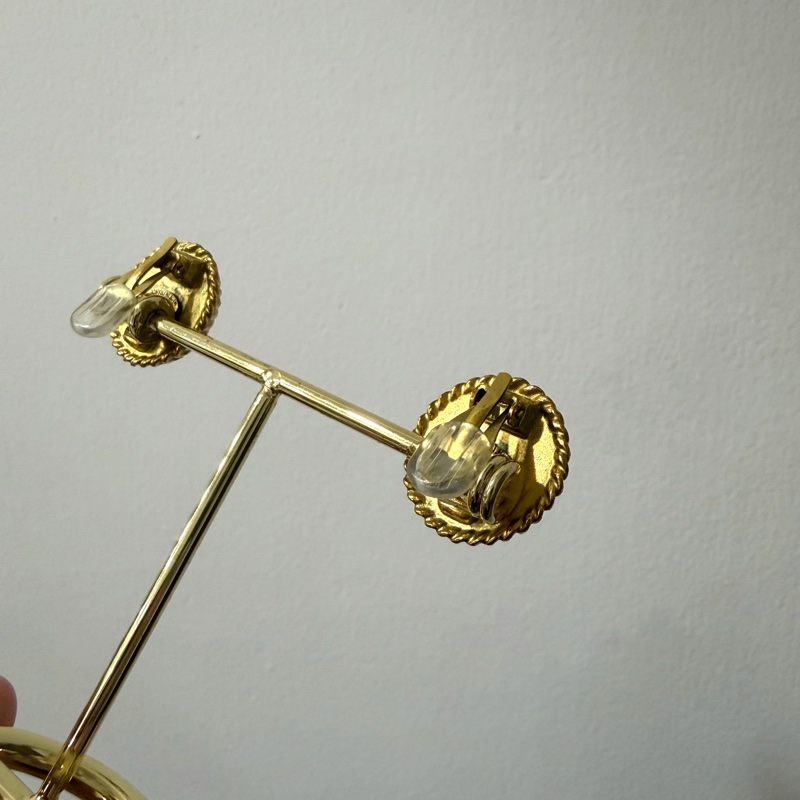 Chanel 香奈兒 95P 鍍金 耳夾 中古 Vintage-11