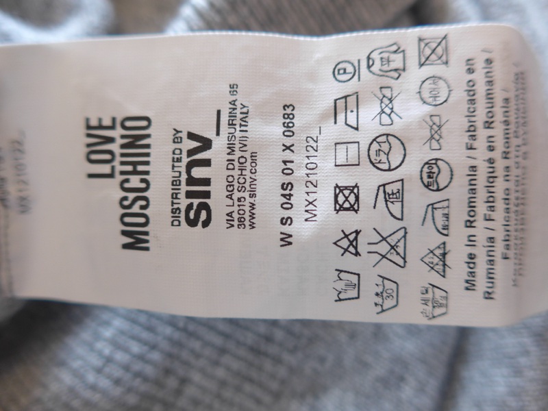 MOSCHINO 灰色愛心短袖針織洋裝-6