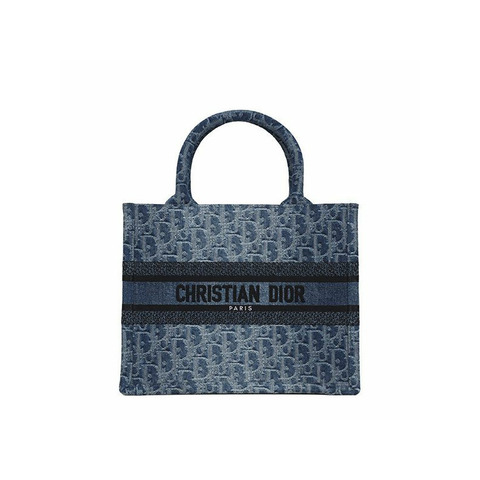 DIOR 藍色牛仔斜紋書手提小包 M1265ZEGC 49E