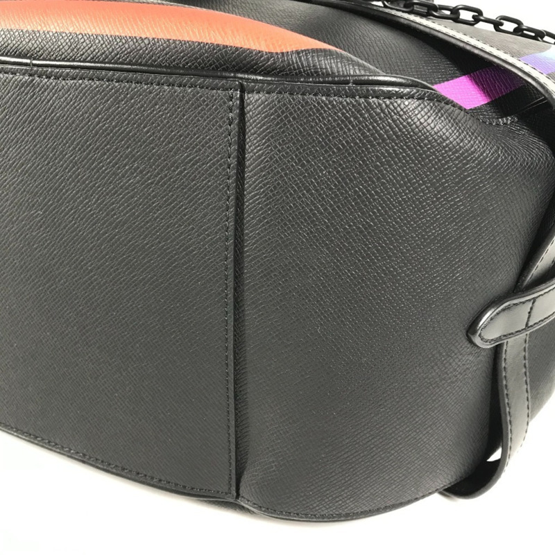 路易威登 M30335 Taiga Rainbow Soft Hat Trunk Bag 斜背包/肩背包，皮革材質，男女款，石楠黃/黑色-5