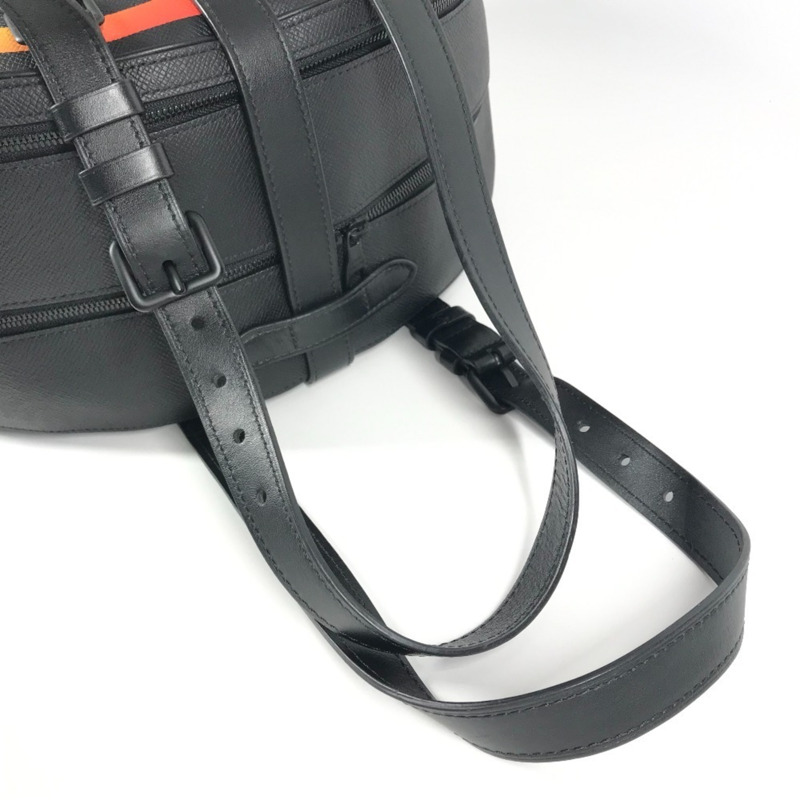 路易威登 M30335 Taiga Rainbow Soft Hat Trunk Bag 斜背包/肩背包，皮革材質，男女款，石楠黃/黑色-7