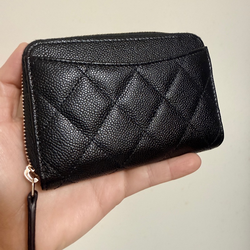 Chanel 經典款 黑金 加大加大加大款      零錢包 卡包 短夾 2025/09台灣購證-2