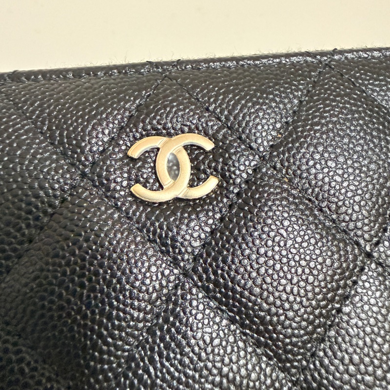 Chanel 經典款 黑金 加大加大加大款      零錢包 卡包 短夾 2025/09台灣購證-14