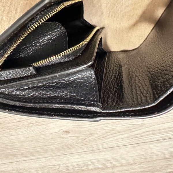 GUCCI GG 皮革帆布雙色壓釦短夾-28