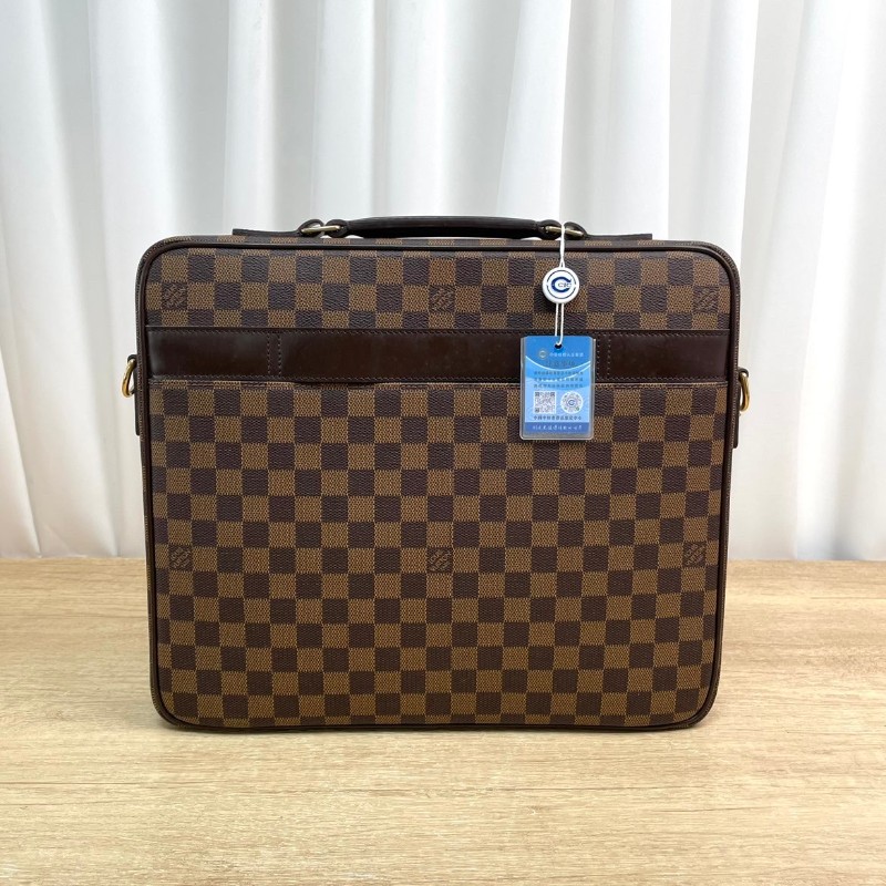 LV路易威登 公文包棕色棋盤格電腦包通勤包-1