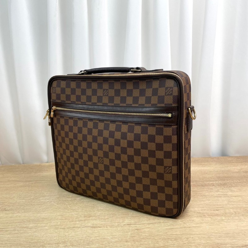 LV路易威登 公文包棕色棋盤格電腦包通勤包-3