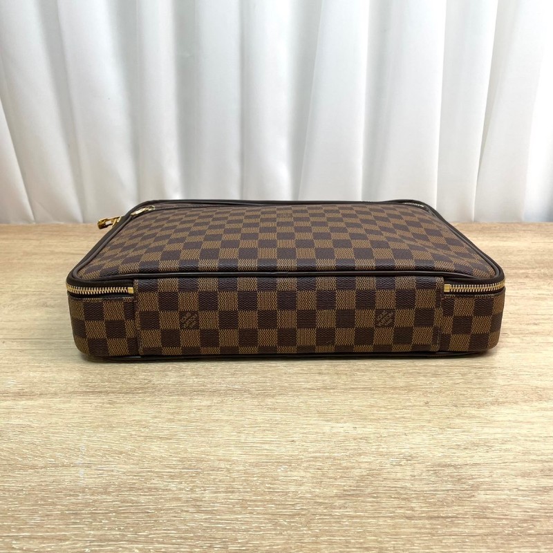 LV路易威登 公文包棕色棋盤格電腦包通勤包-4