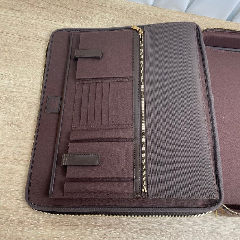 LV路易威登 公文包棕色棋盤格電腦包通勤包-12