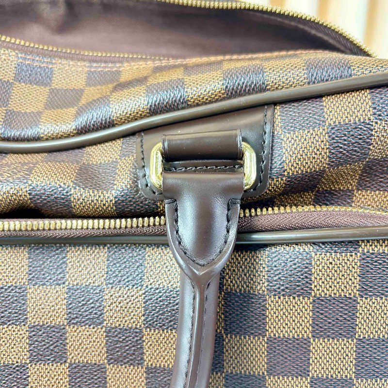 LV路易威登 棕色棋盤格男士電腦公事包 帶肩帶-6