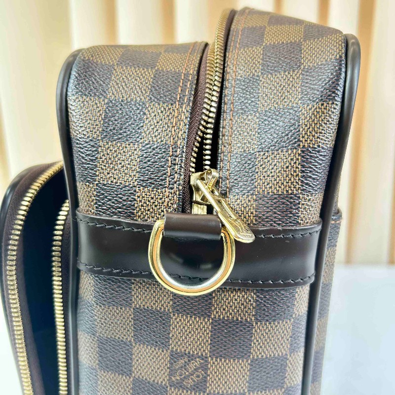 LV路易威登 棕色棋盤格男士電腦公事包 帶肩帶-11