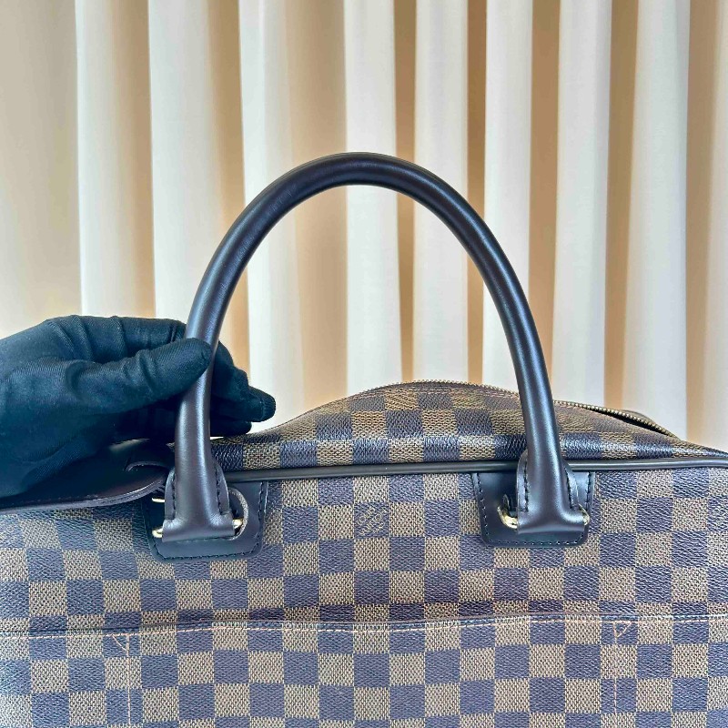 LV路易威登 棕色棋盤格男士電腦公事包 帶肩帶-15