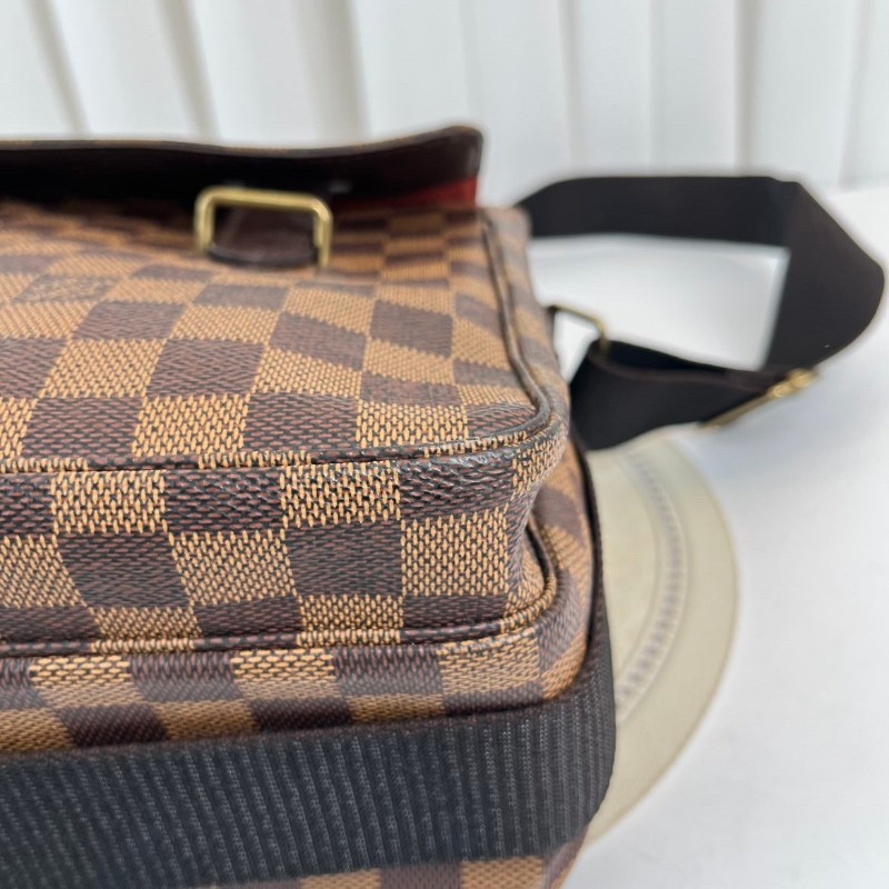 LV Broadway 棕棋盤 雙袋 郵差包-8