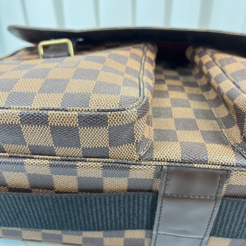 LV Broadway 棕棋盤 雙袋 郵差包-10