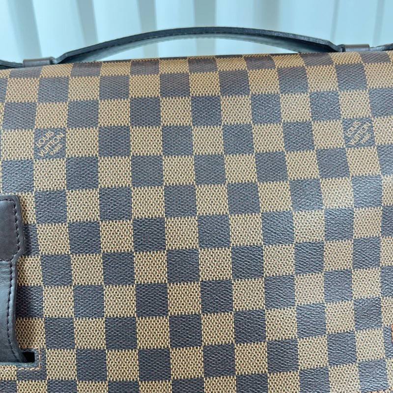 LV Broadway 棕棋盤 雙袋 郵差包-15