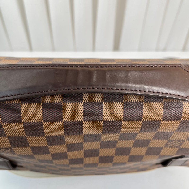 LV Broadway 棕棋盤 雙袋 郵差包-17