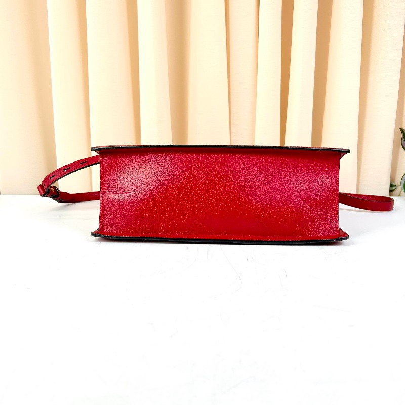 GUCCI 秀款系列 珍珠貝母蝴蝶竹節手柄 手提包肩背包-2