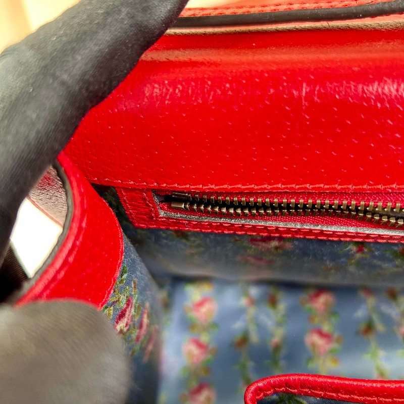 GUCCI 秀款系列 珍珠貝母蝴蝶竹節手柄 手提包肩背包-10