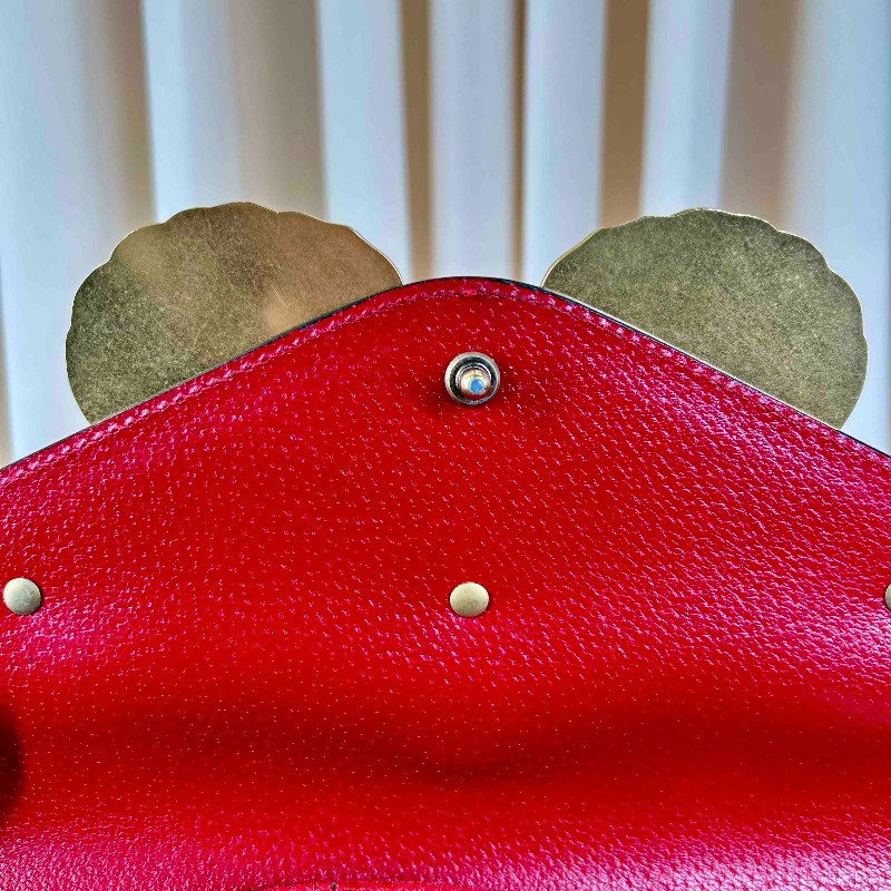 GUCCI 秀款系列 珍珠貝母蝴蝶竹節手柄 手提包肩背包-12