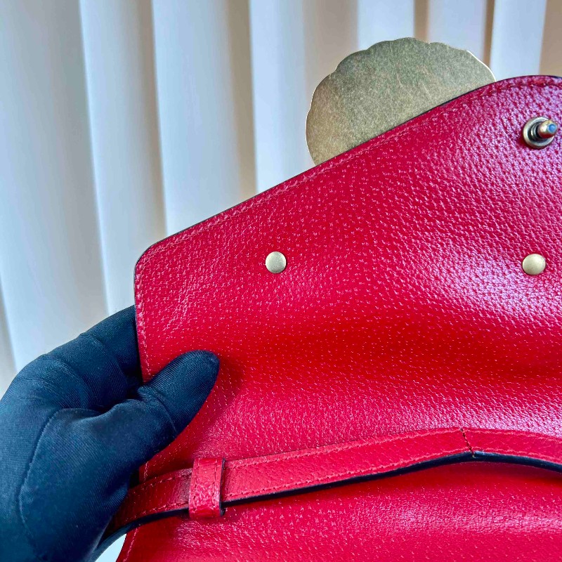 GUCCI 秀款系列 珍珠貝母蝴蝶竹節手柄 手提包肩背包-13