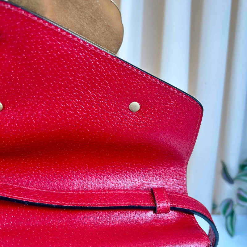 GUCCI 秀款系列 珍珠貝母蝴蝶竹節手柄 手提包肩背包-14