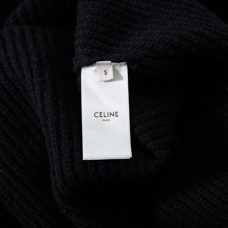 ❤️CELINE 超精致LOGO 百搭黑色時尚連帽毛衫-10