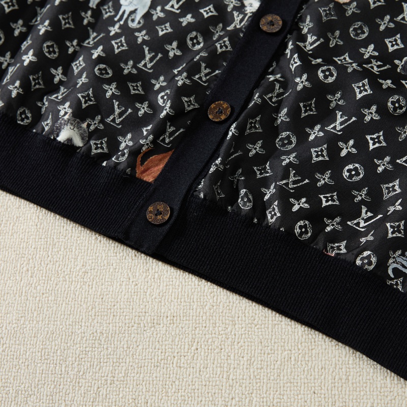 ❤️LV 滿印Logo 貓咪圖案 開衫毛衣-5