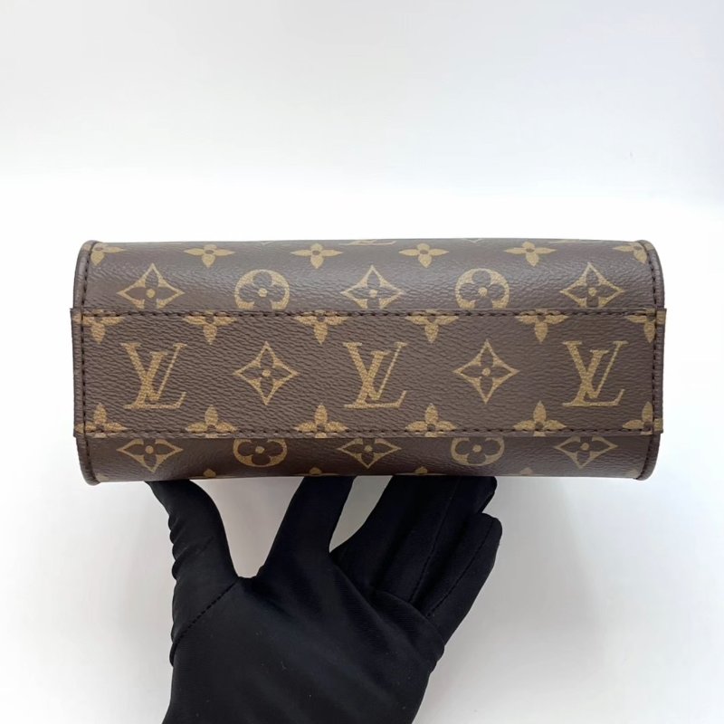 LV 經典老花琴譜bb手提斜背包 芯片款 21.5*22*9.5 98新配件塵袋-3