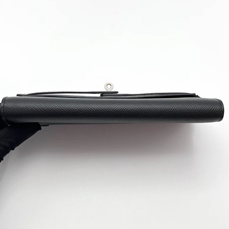 HERMES黑銀扣 kelly長款錢包20*11*2.5 99新配件塵袋-3