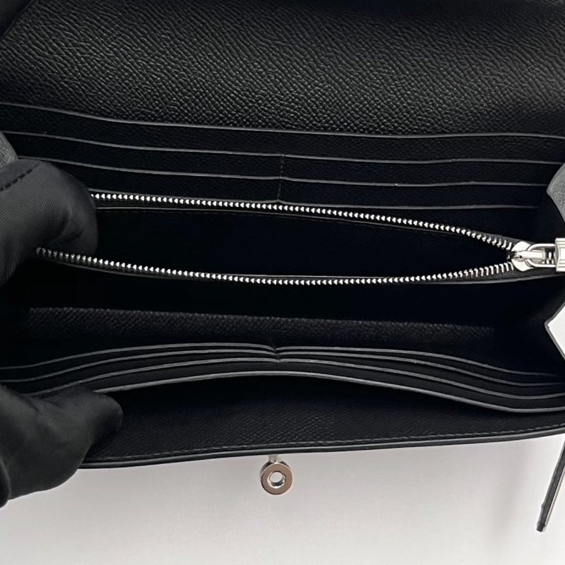 HERMES黑銀扣 kelly長款錢包20*11*2.5 99新配件塵袋-5