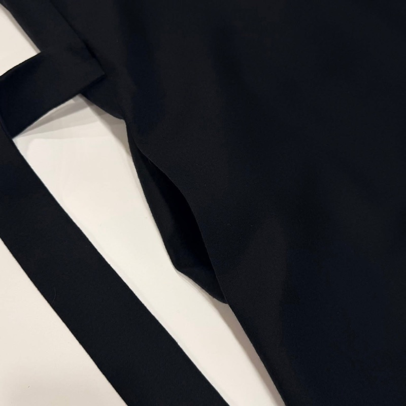 Allsaints 寬鬆型綁帶毛料外套大衣 黑-4