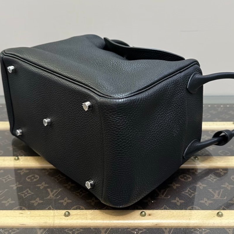 HERMES黑銀Lindy30手提肩背包30*21*16 98新配件塵袋購證-4