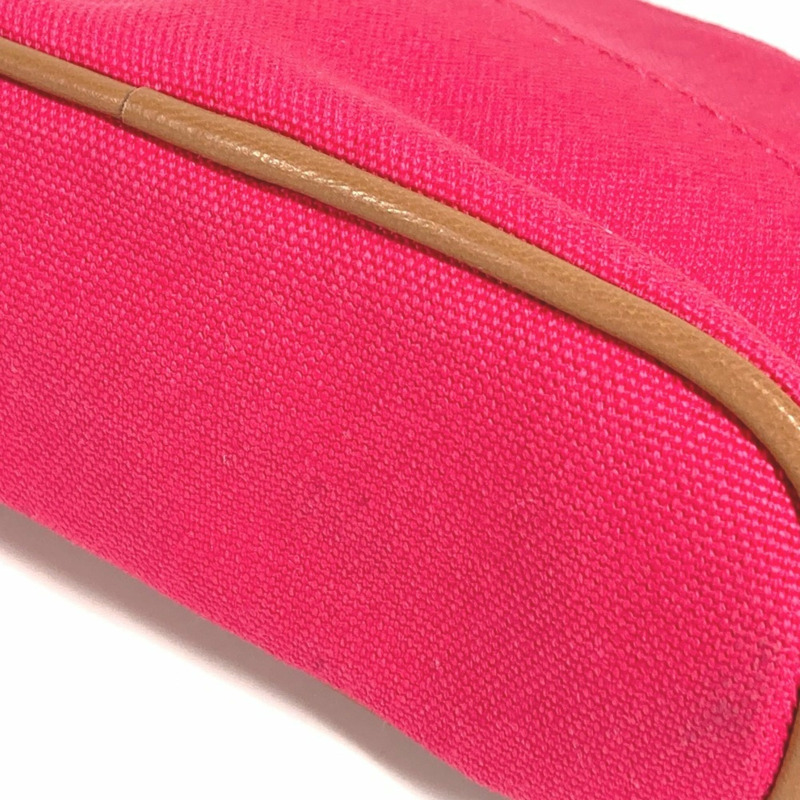 愛馬仕 Bolide 迷你化妝包，皮革帆布材質，男女通用，芙蓉粉，近全新-6