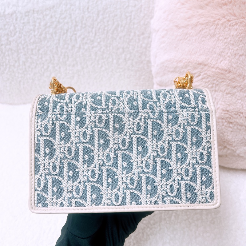 近新 Dior miss caro pouch 淺藍老花-7