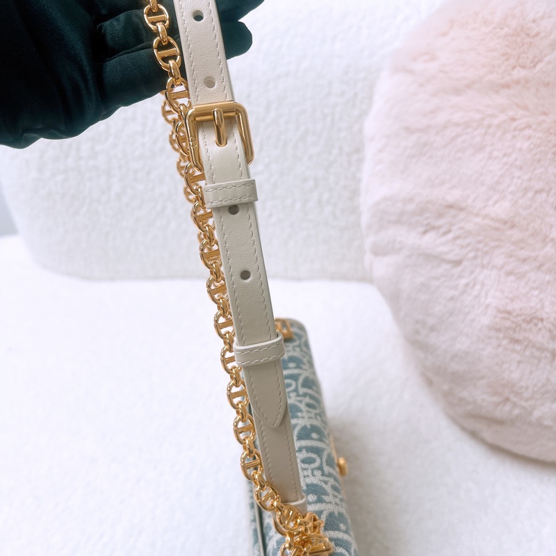 近新 Dior miss caro pouch 淺藍老花-10