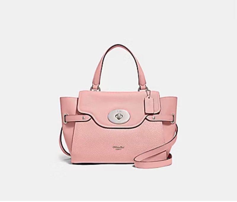 Coach blake 乾燥玫瑰色 掀蓋手提斜挎包-4