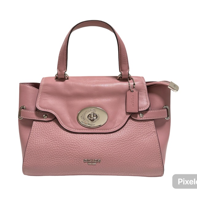 Coach blake 乾燥玫瑰色 掀蓋手提斜挎包-5