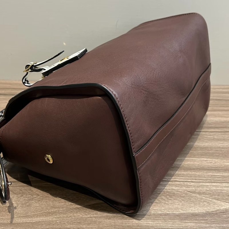 LV酒紅色拼黑白老花全皮肩背斜背包27*19*19 98新配件塵袋-2