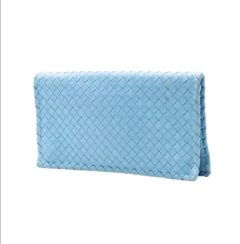 Bottega Veneta Snap 手拿包 皮革 baby藍-2