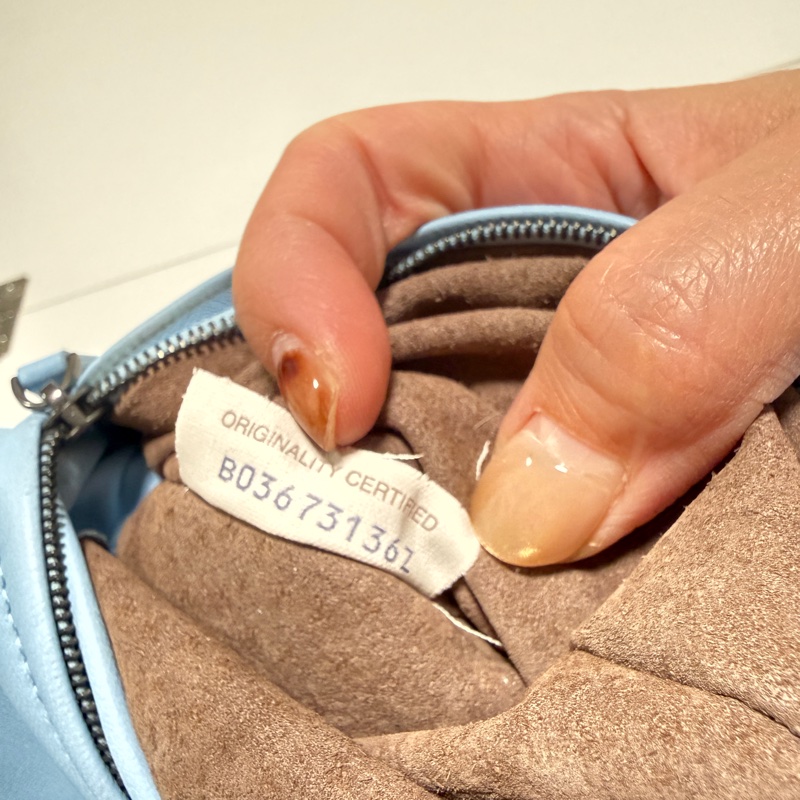 Bottega Veneta Snap 手拿包 皮革 baby藍-16