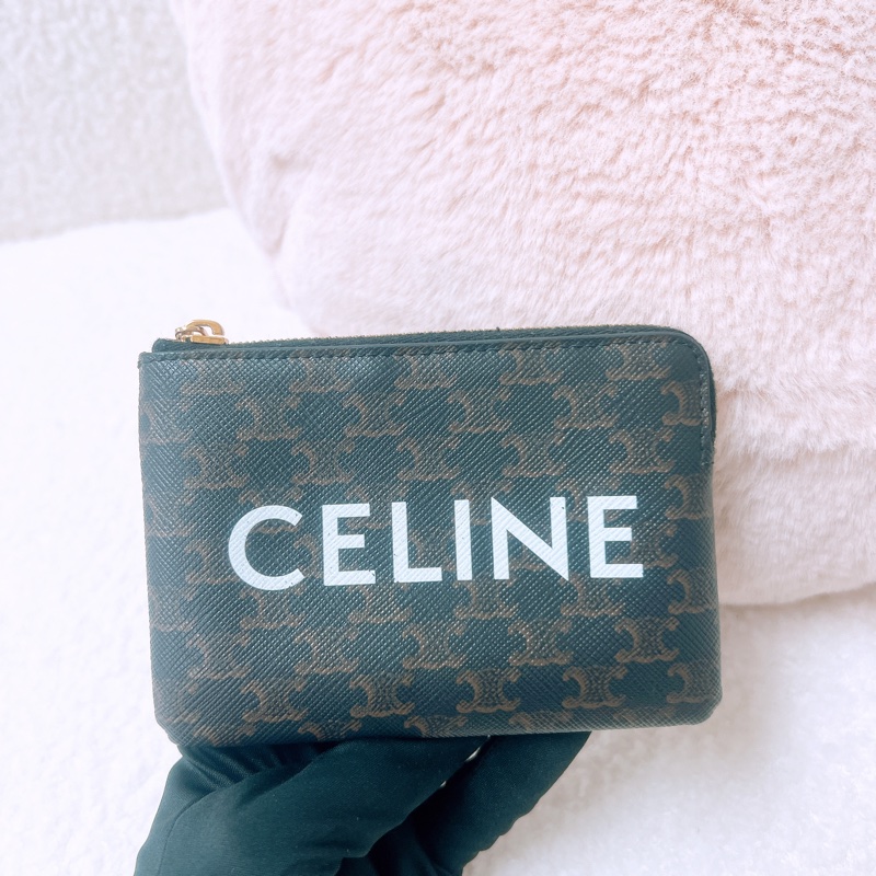 Celine 老花拉鏈零錢包/皮夾-1