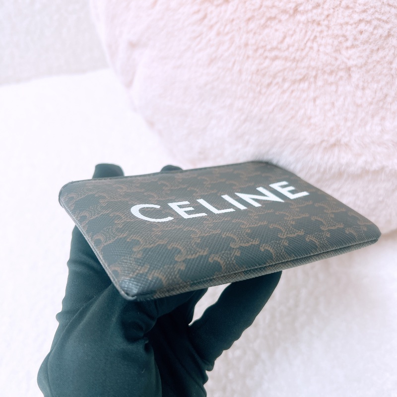 Celine 老花拉鏈零錢包/皮夾-4