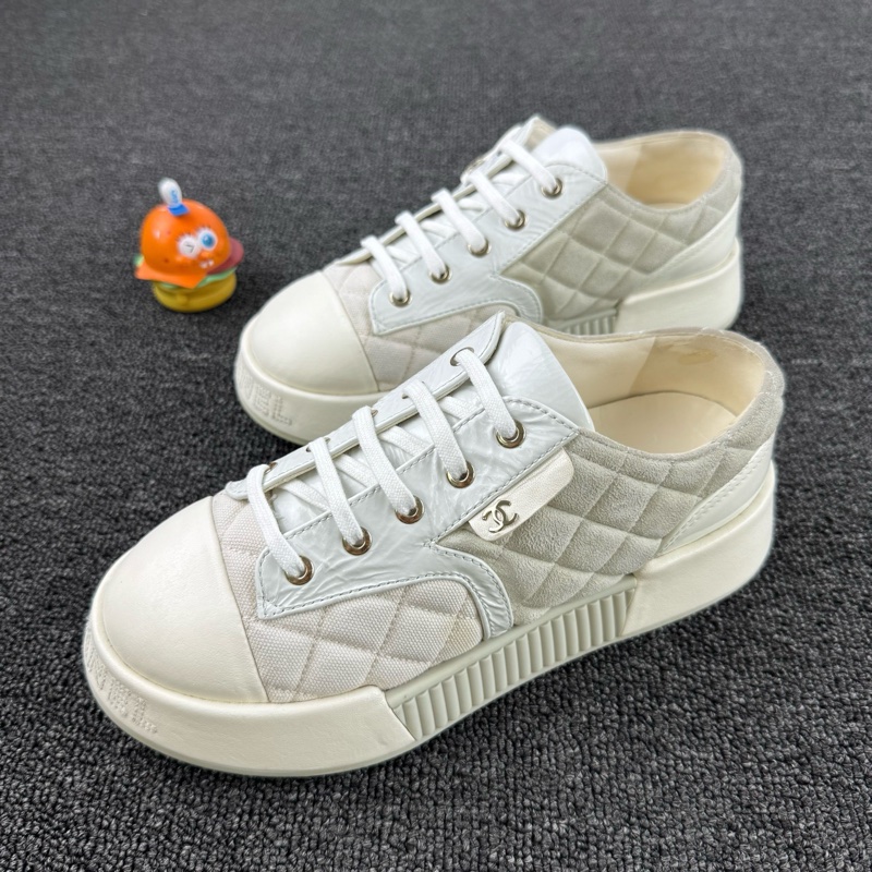 款式:Chanel香奈兒餅乾鞋 尺碼:36.5 97新 經典菱格紋設計 小香風可愛甜美-0