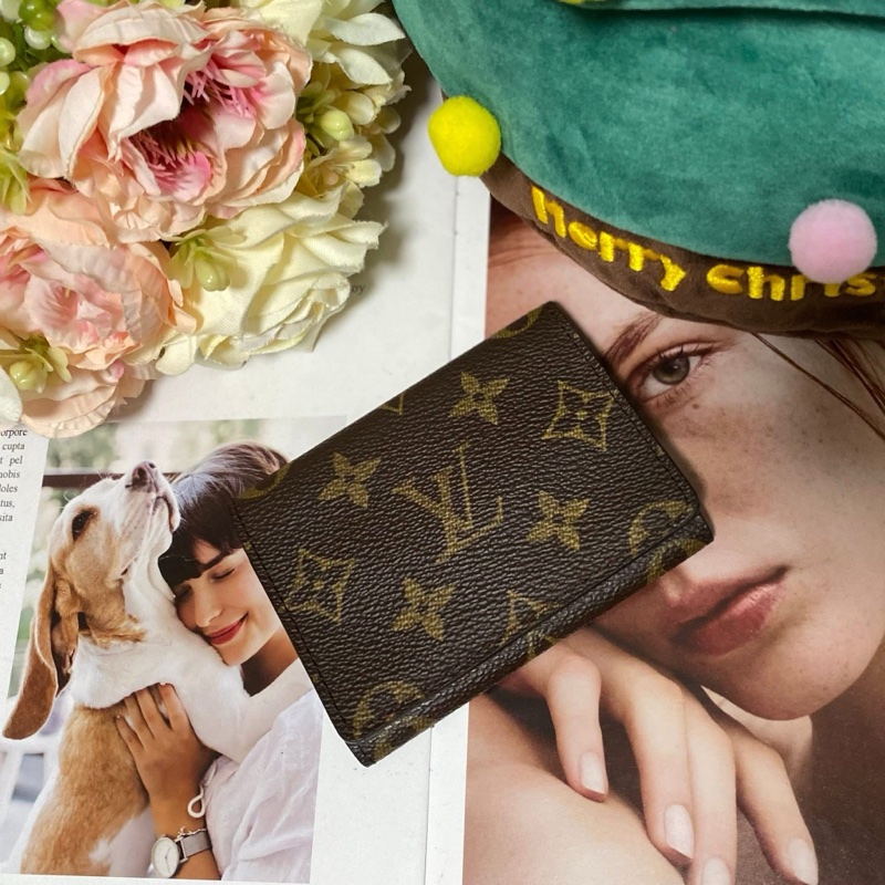 Lv M62920 老花卡夾零錢包🏅-7