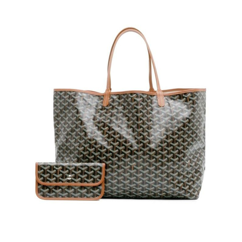 GOYARD 聖路易斯通用汽車單肩購物袋 黑色棕褐色-10