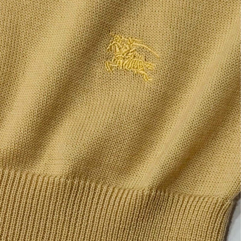 Burberrys’半領羊毛混羊絨戰馬上衣 鵝黃-2