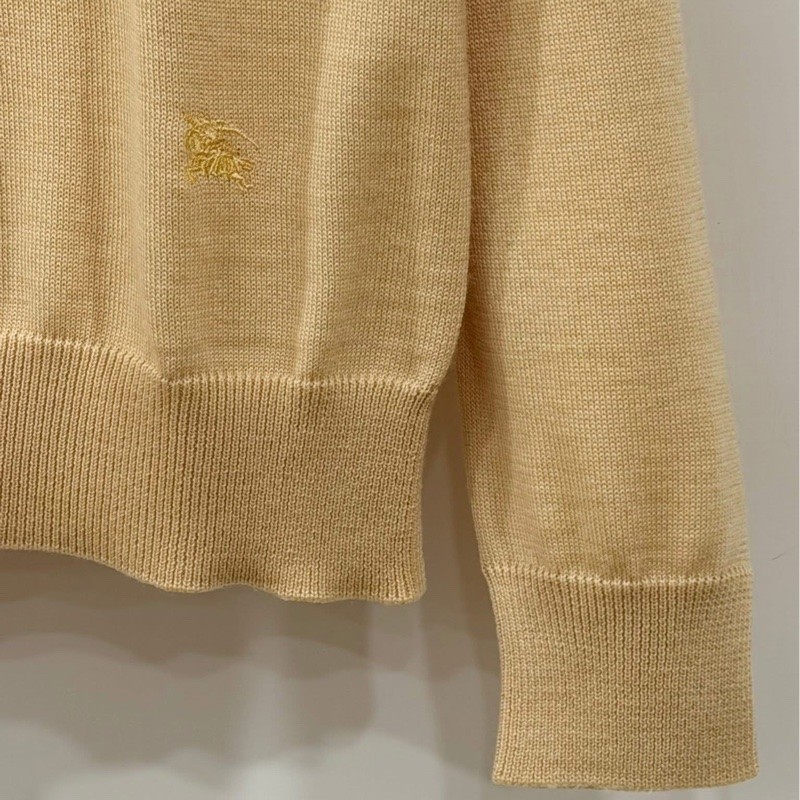 Burberrys’半領羊毛混羊絨戰馬上衣 鵝黃-6