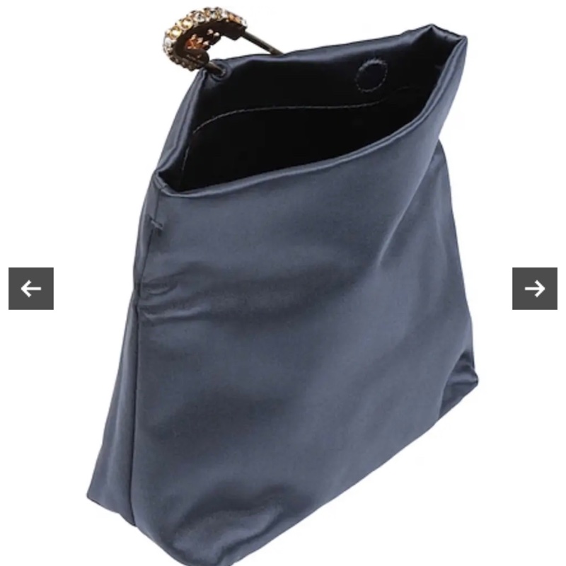 Burberry The Pin 絲質緞面 灰藍色手拿包-1