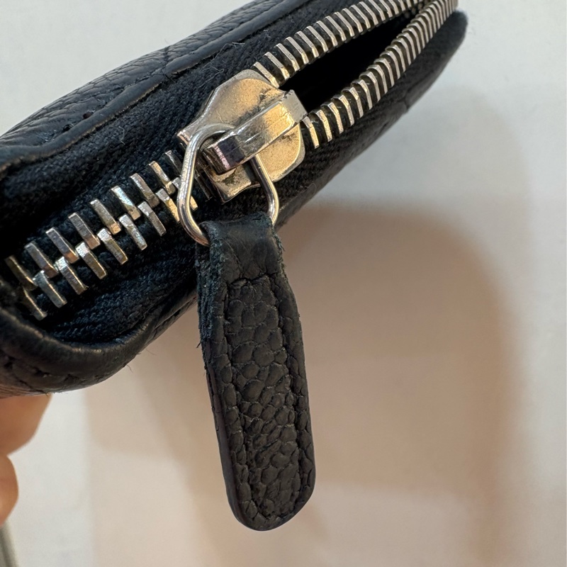 香奈兒 chanel 黑銀拉鍊長夾-6