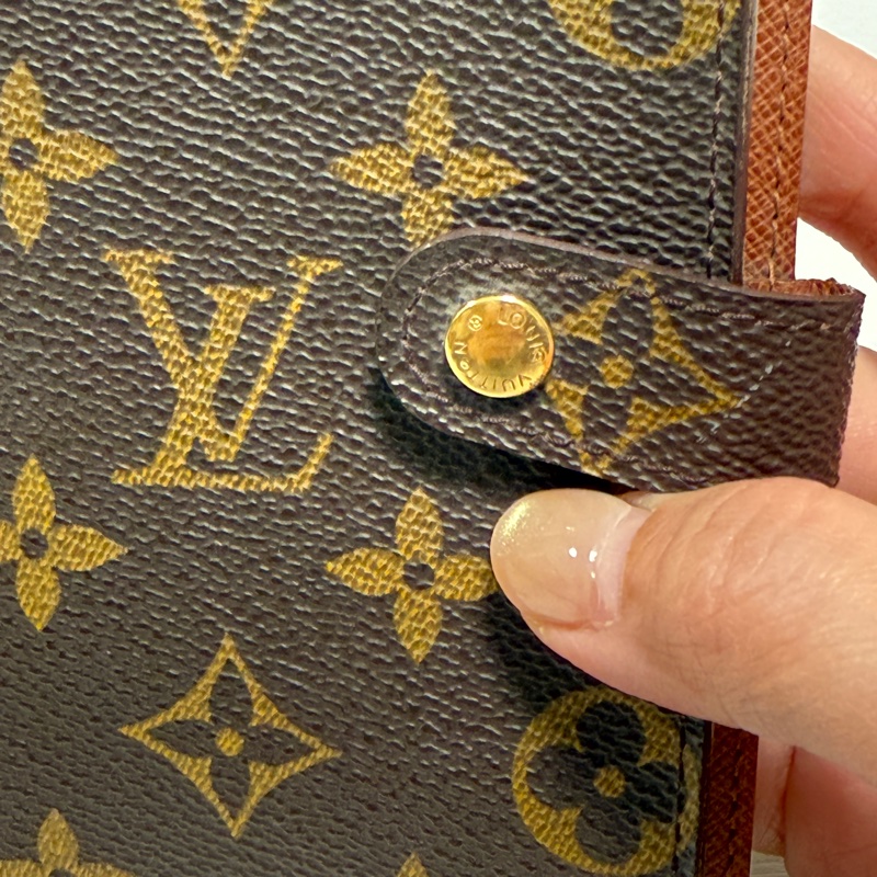 【瑕疵！甩賣】Louis Vuitton Agenda PM 經典花紋六孔筆記-14