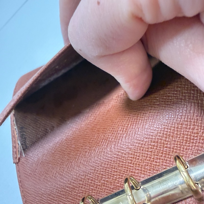 【瑕疵！甩賣】Louis Vuitton Agenda PM 經典花紋六孔筆記-16